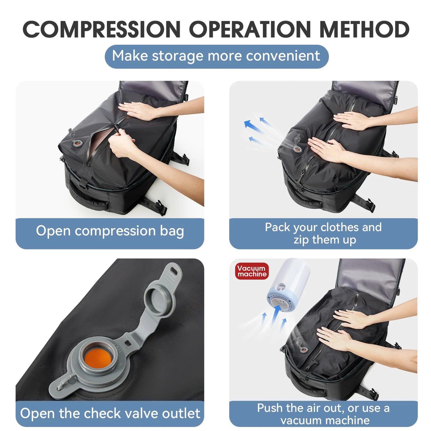 Zaino Espandibile Da Viaggio Unisex Con Ampio Scomparto Laptop Per Lavoro E Scuola 20 35 L
