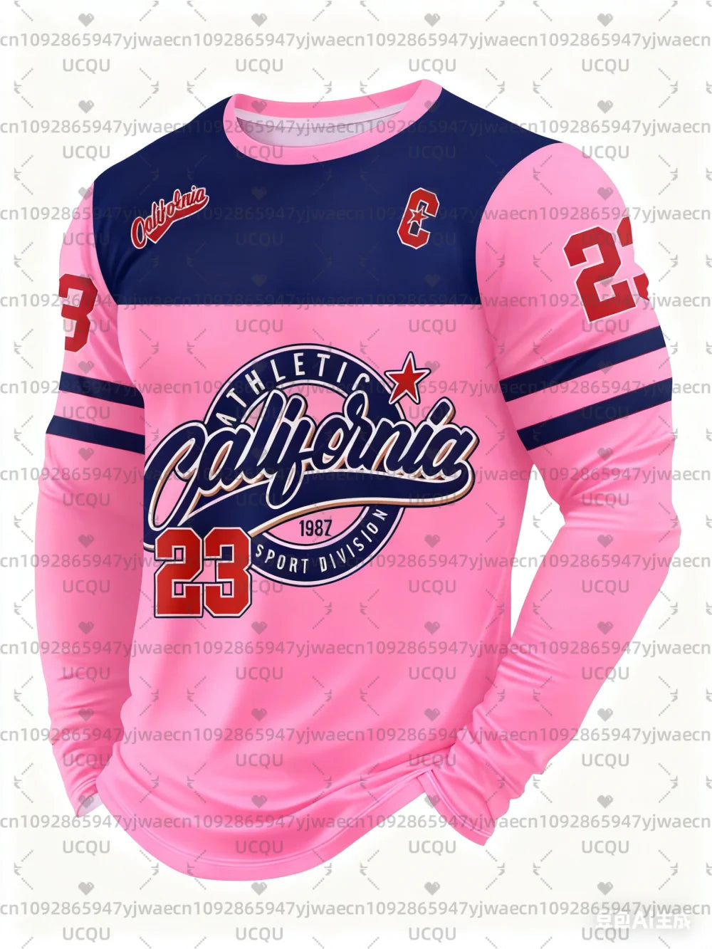 T Shirt Grafica California Numero 23 Da Uomo Maniche Lunghe Autunno Attivita All Aperto Traspirante In Poliestere