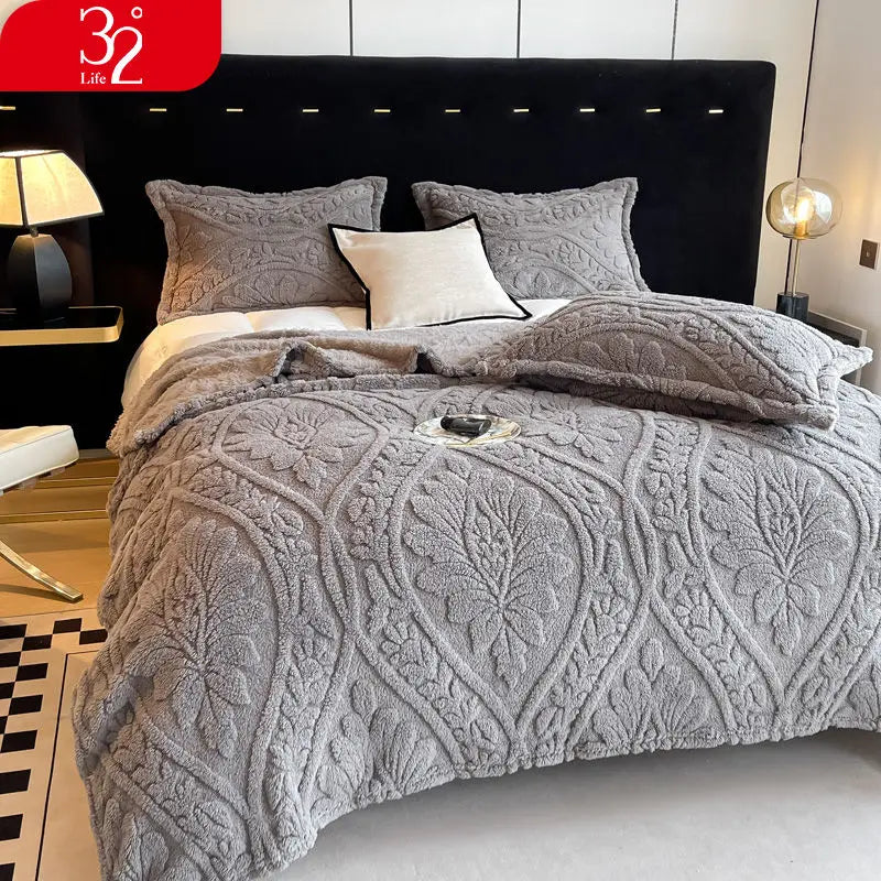 Coperta Stampata Floreale 3D In Stile Europeo Pile Di Corallo Spesso Per Inverno Calda Trapunta Facile Da Mantenere