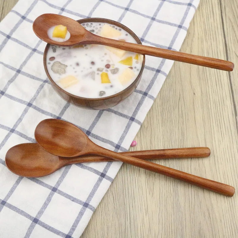 Set Da 2 Cucchiai In Legno Per Zuppe Porridge Cereali E Dessert Utensili Da Cucina Eco Friendly Ergonomici