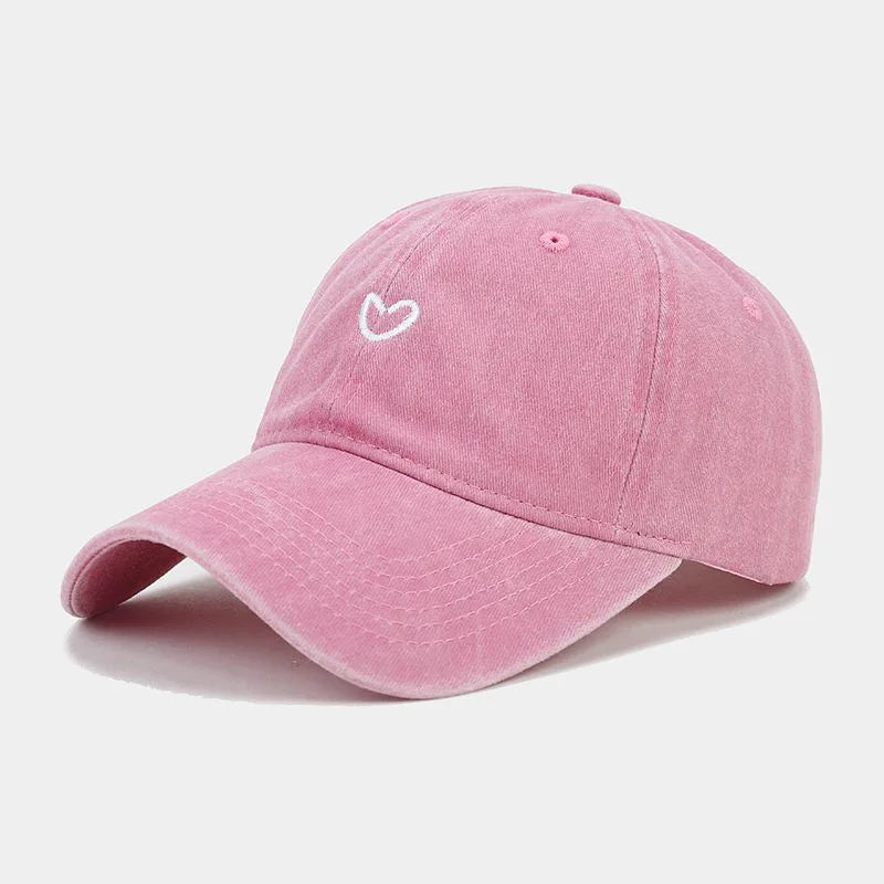 Cappello Da Baseball In Cotone Lavato Unisex Ricamato Con Amore Retro Protezione Solare Per Donna E Uomo