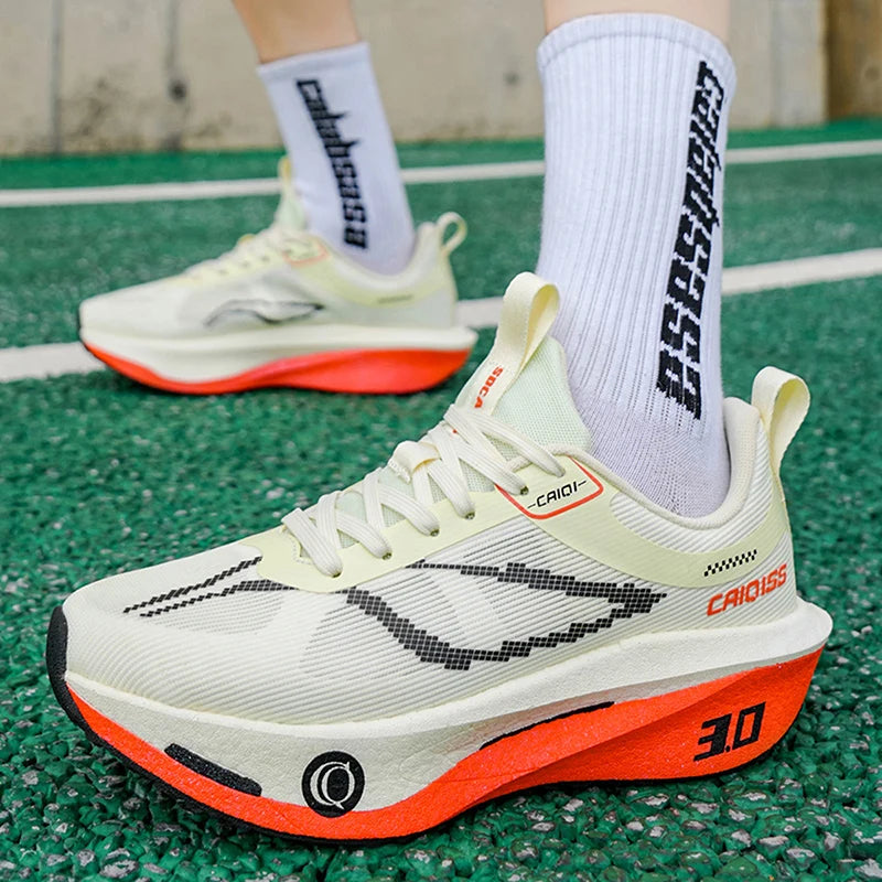 Scarpe Da Corsa Con Piastra In Carbonio Per Maratona Traspiranti Leggere Per Uomo E Donna Comode E Antiscivolo