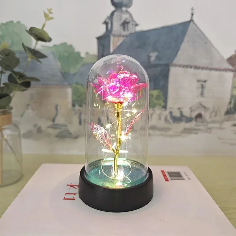 Rosa Artificiale LED Eterna Regalo Di San Valentino Per Fidanzata Rosa Eterna Decorazioni Nozze Regali Natale