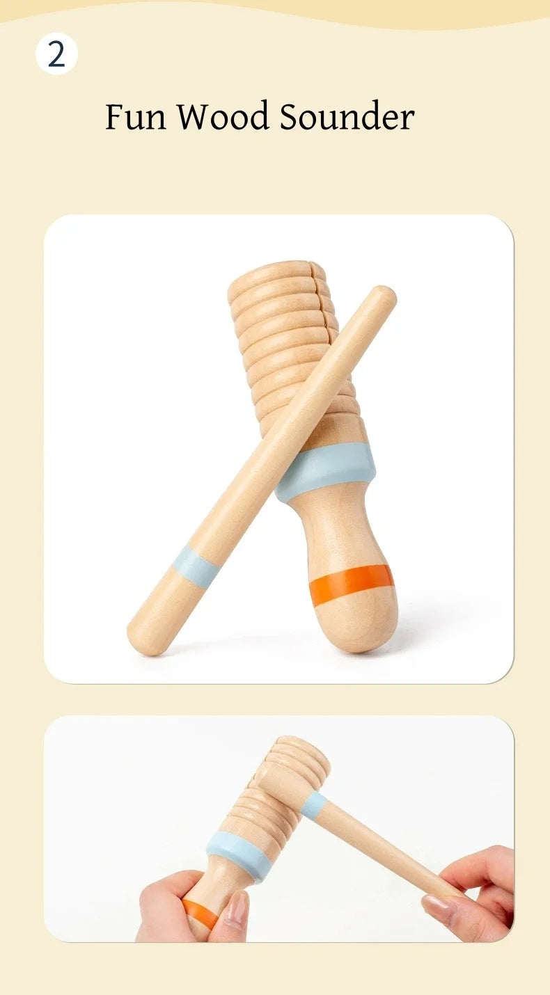 Set Strumenti Musicali Per Bambini In Legno Montessori Xilofono E Tamburo Regalo Educativo Per Età Prescolare 3 6 Anni