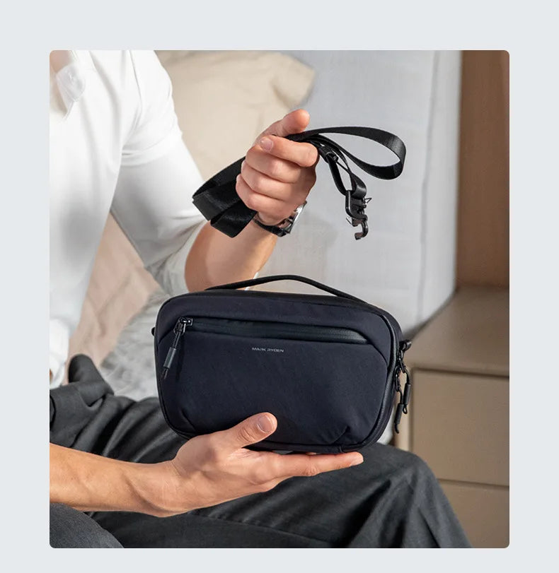 Borsa Da Uomo A Tracolla Mark Ryden MR165 Capacità 2,3 Litri Nero Verde Design Elegante E Pratico