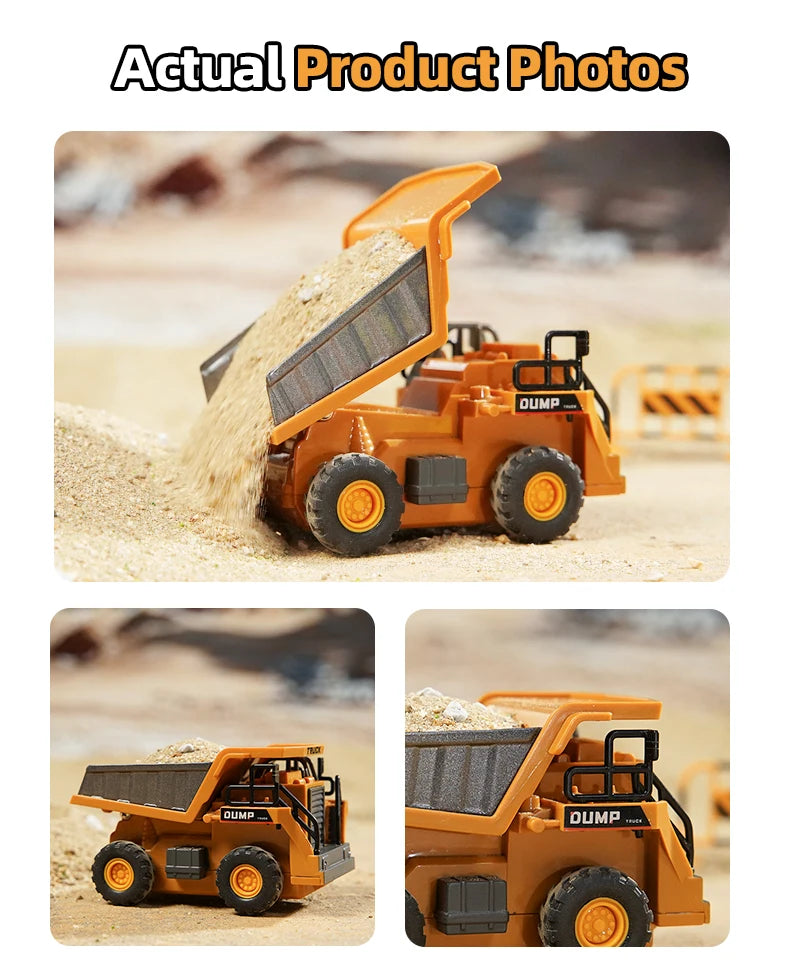 Modellino RC 1 64 ZWN Escavatore Telecomandato Camion Ribaltabile Carrello Elevatore In Lega E Plastica Per Bambini
