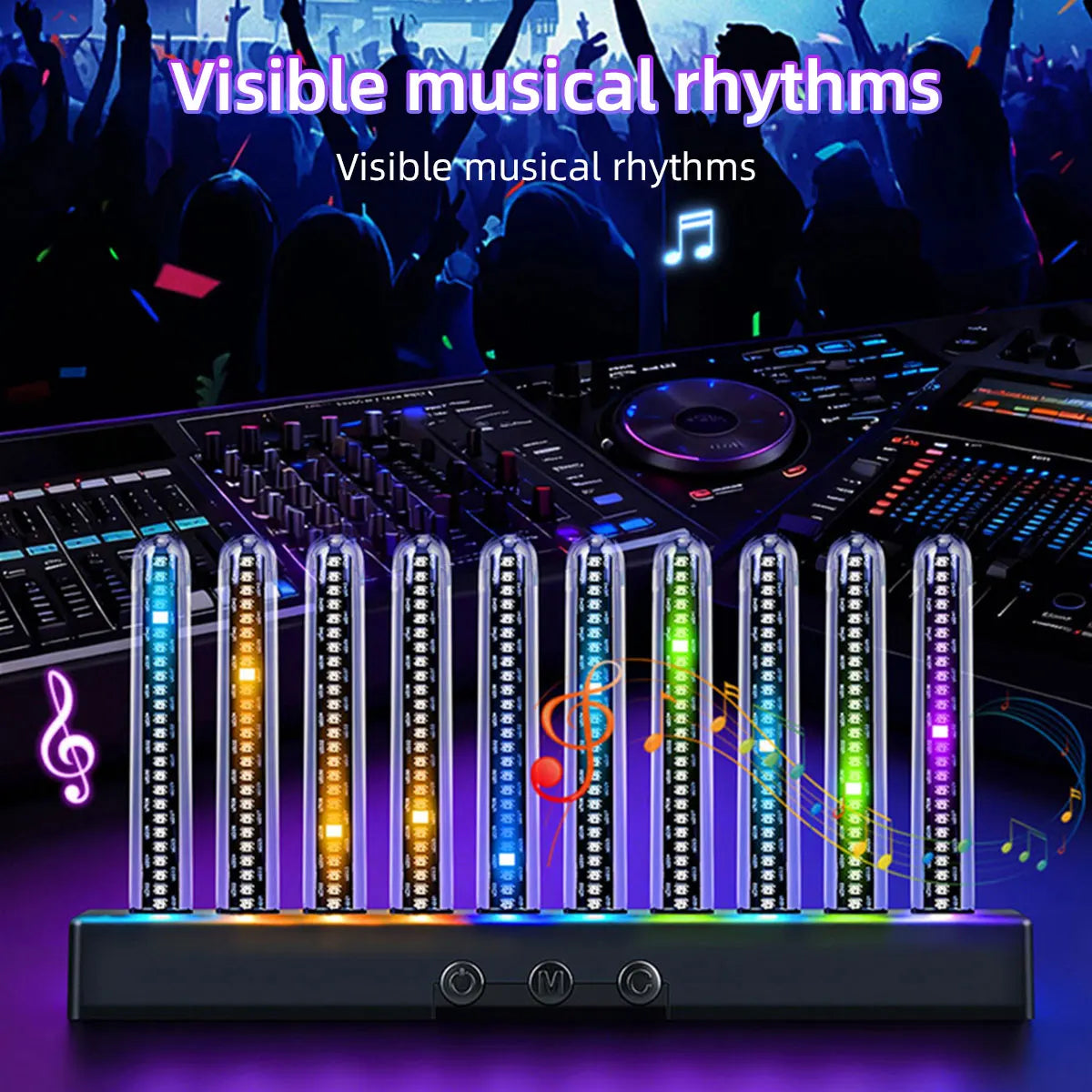 Luce Ambientale RGB Con Sensore Sonoro Striscia LED Sincronizzata Con La Musica Per Auto USB E Cruscotto