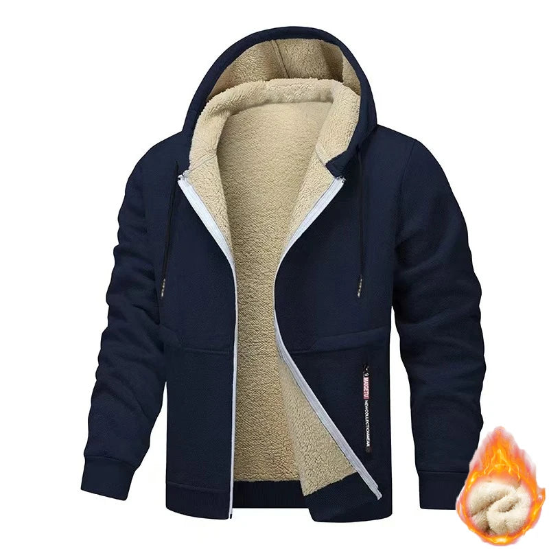 Felpa con Cappuccio da Uomo Animal Game in Pile Sherpa Calore Massimo e Morbida per Inverno
