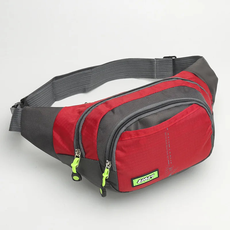 Marsupio da Viaggio Impermeabile con Cerniera Borsa a Tracolla per Sport all aperto Unisex Grande Capacità Regolabile