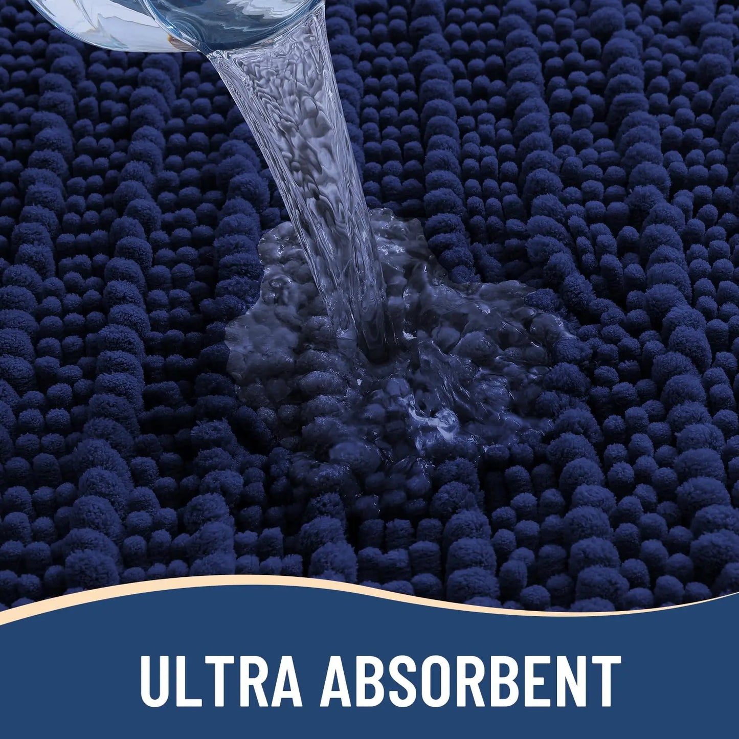 Kitinjoy Tappetino Da Bagno Lusso Assorbente Morbido E Spesso In Peluche Antiscivolo Grande Per Doccia