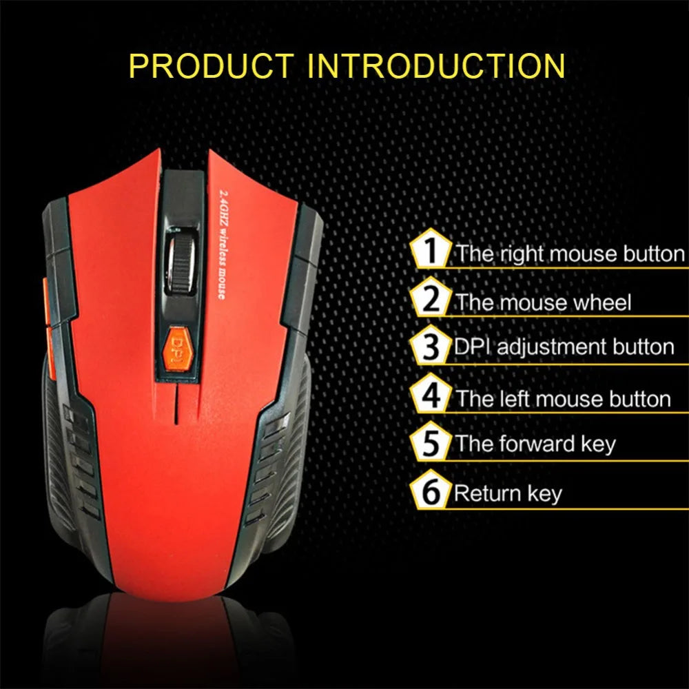 113 Mouse wireless Mouse ottico wireless da 2,4 GHz con ricevitore USB Mouse wireless portatile a 6 pulsanti per laptop
