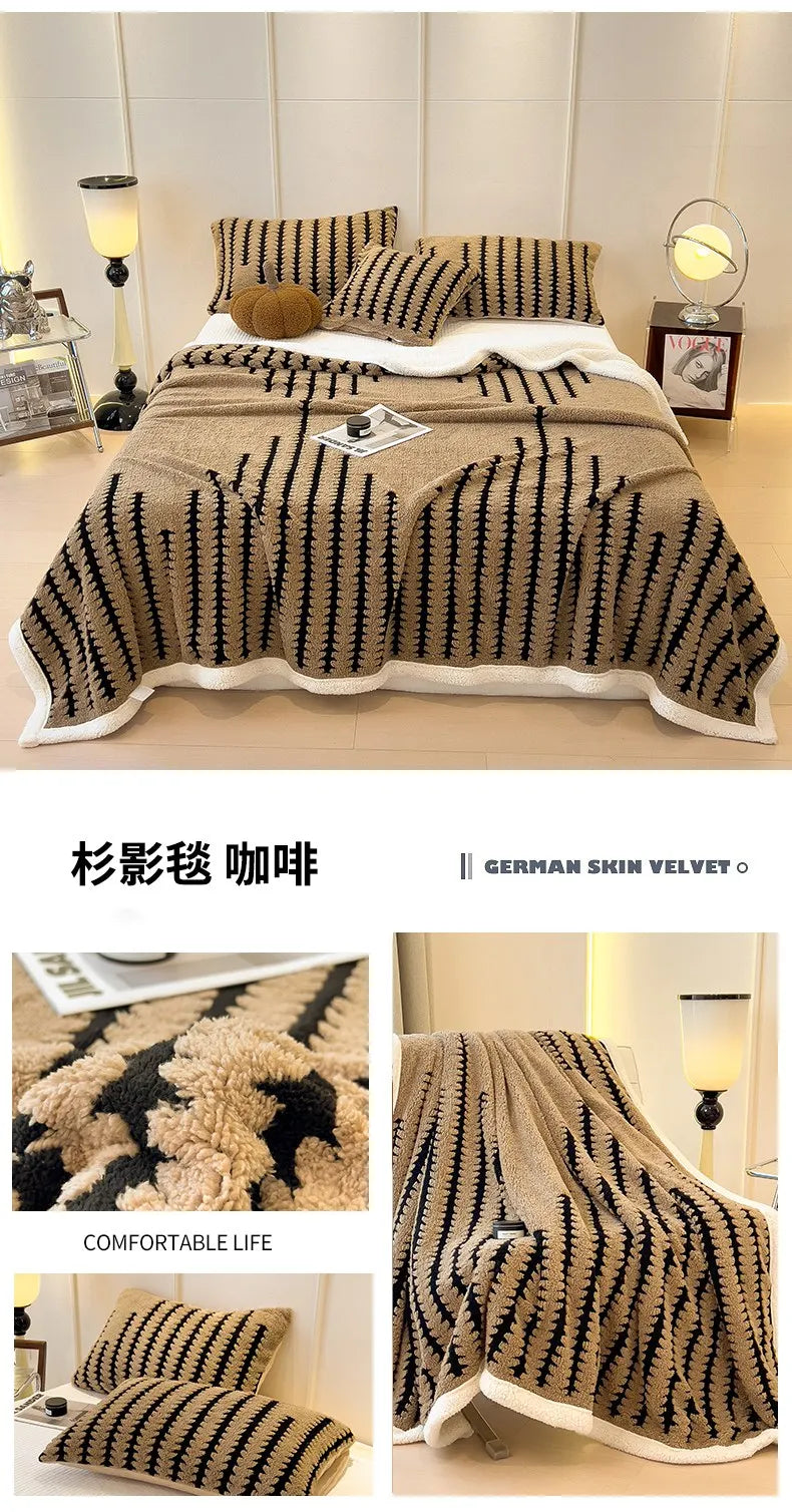Coperta In Flanella Morbida Multifunzionale Queen Size Antistatica Portatile Per Pisolino Confortevole Delicata