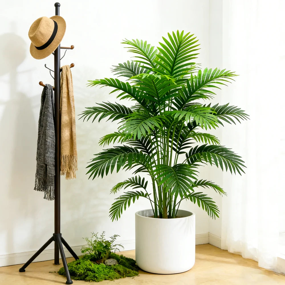 Palma Artificiale Alta 60 80 Cm Per Decorazioni Interne Finta Pianta Con Foglie Di Monstera E Maranta
