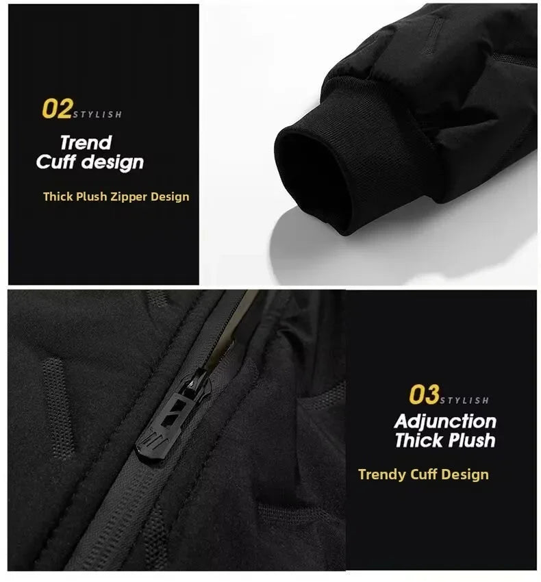 Cappotto Uomo In Velluto Di Agnello Foderato Autunno Inverno Colletto Intagliato Con Tasche Elegante
