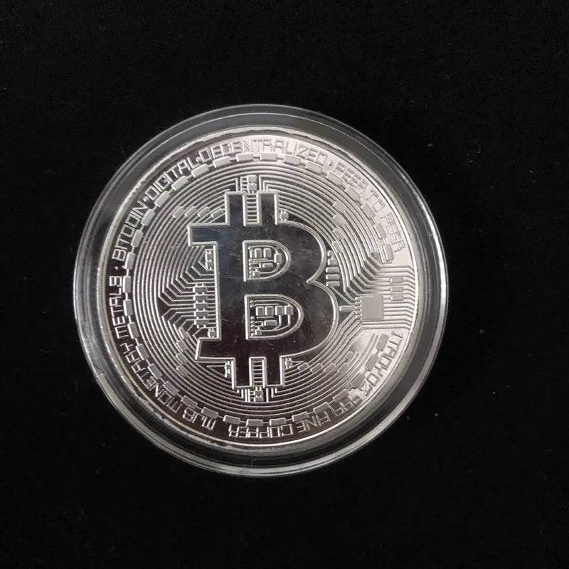 Moneta Bitcoin Placcata In Oro Da Collezione Arte Regalo Commemorativo Fisico Casascius Metallo Imitazione Antica