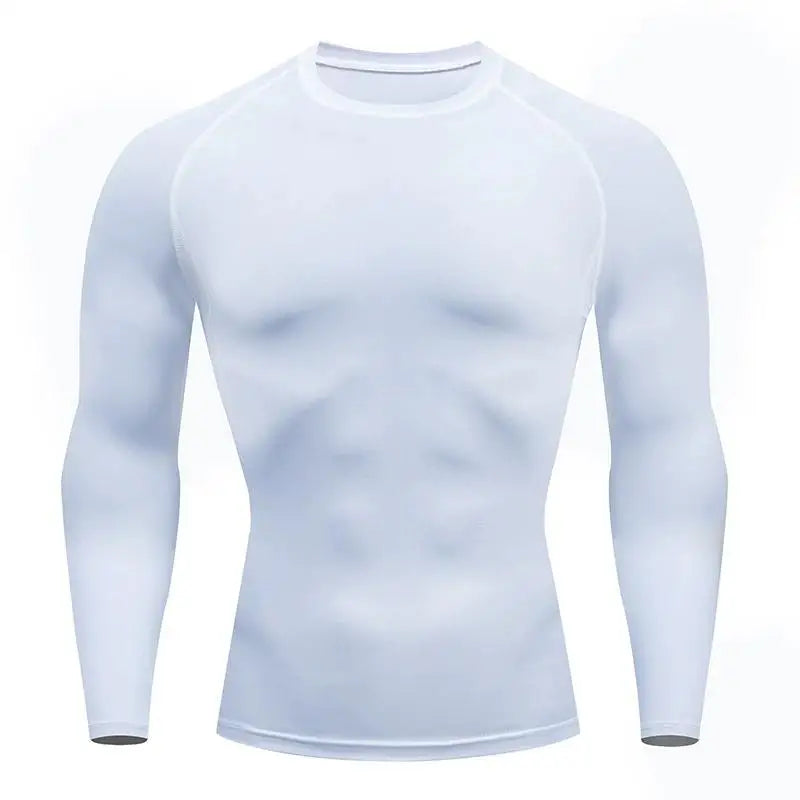 Maglia Compressiva Da Uomo A Maniche Lunghe Per Allenamento Palestra Ad Asciugatura Rapida Fitness
