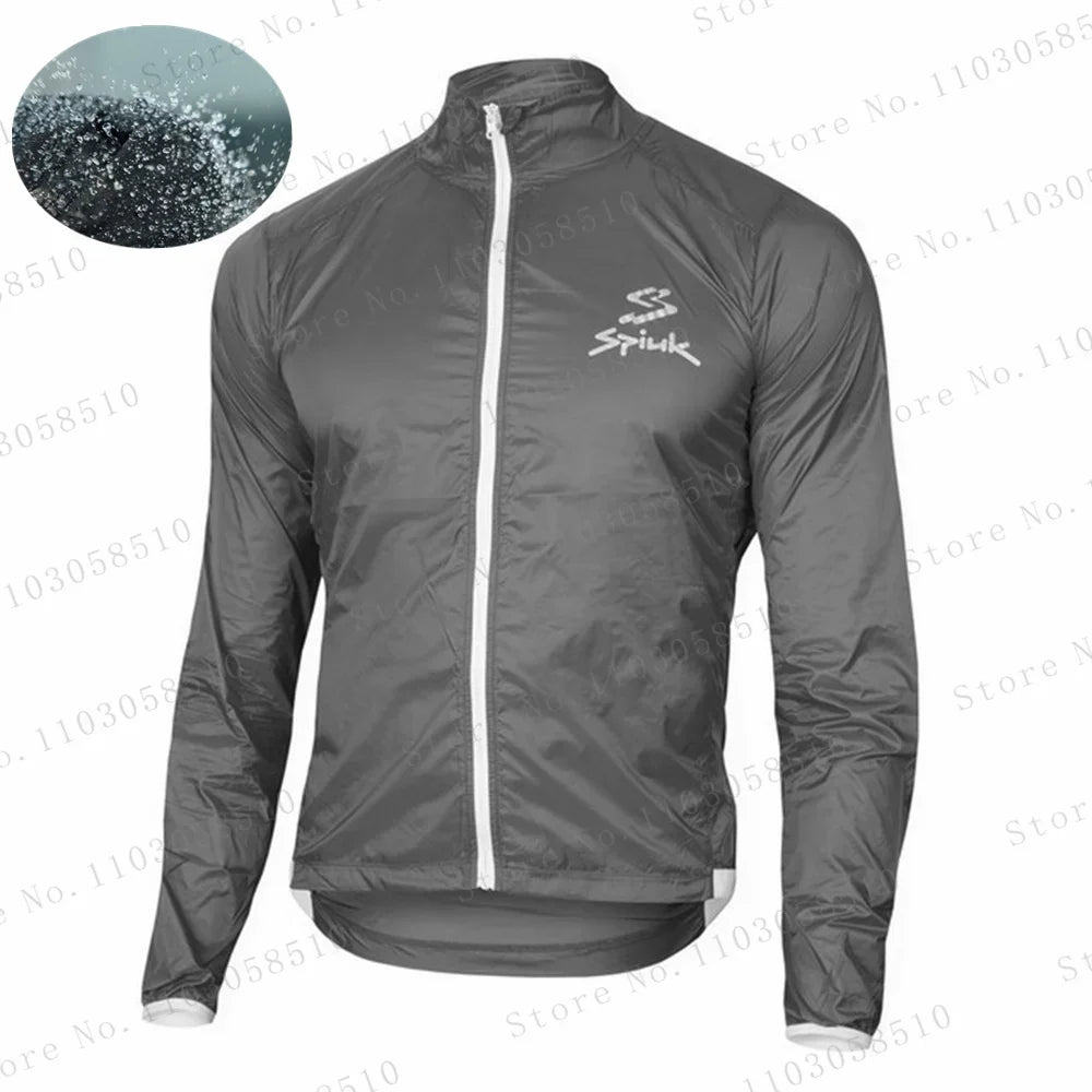 Spiukful Giacca a Vento Impermeabile da Ciclismo Ultraleggera Uomo Antivento Traspirante Asciugatura Rapida per MTB