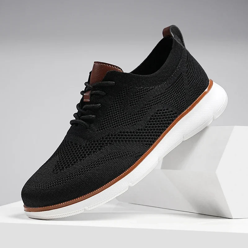 Scarpe Casual Da Uomo Traspiranti Con Cuscino Oxfords Comode Per Abito Formale In Maglia Plus Size