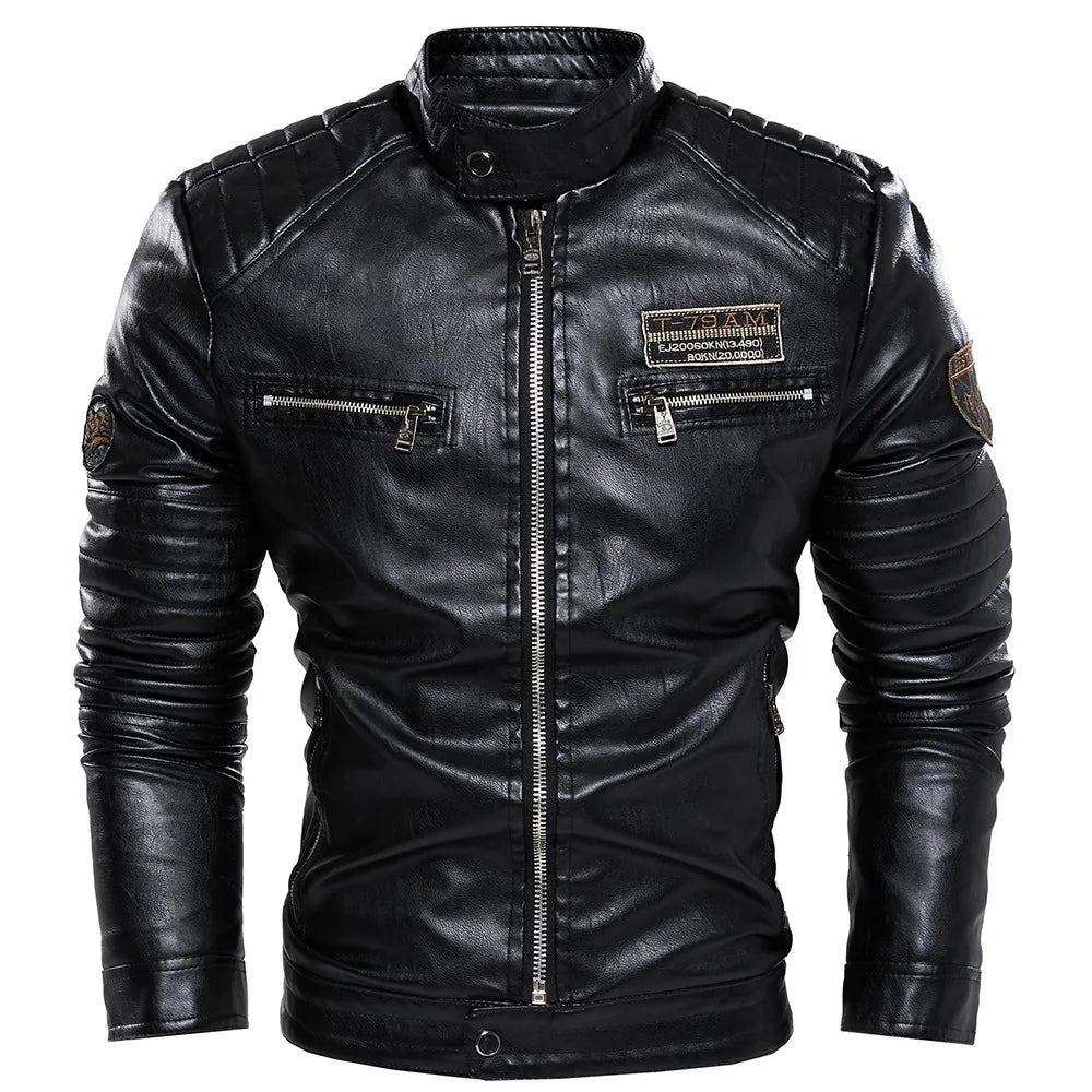 Giacca In Pelle Da Uomo Moto Blazer Streetwear Capispalla Moda Uomo Nuova Trend Esclusiva