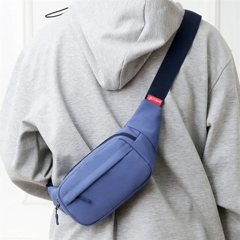 Marsupio Sportivo Unisex Da Uomo E Donna Borsa A Tracolla In Tela Oxford Porta Telefono Petto Casual