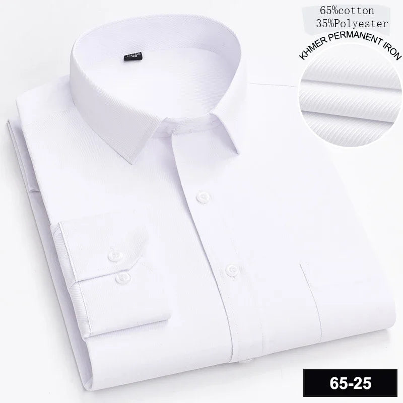 Novità Camicia Da Uomo Slim Fit Maniche Lunghe Formale Con Tasca Singola In Morbido Cotone Scozzese Per Ufficio