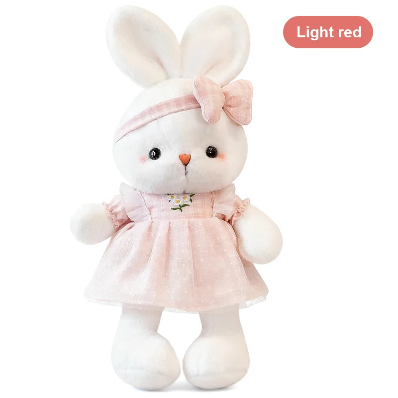 Coniglio Peluche Simpatico Con Fiore Gonna Giocattolo Morbido Bambola Pasquale Regali Di Natale Bambini Ragazze