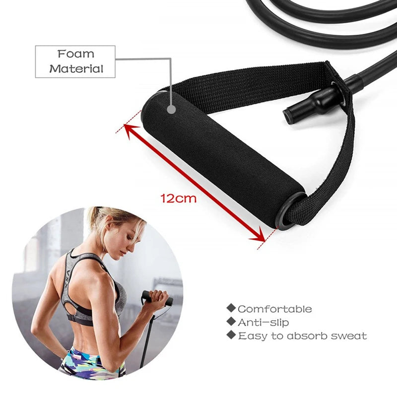 Fasce di Resistenza con Manici Lingpeng per Allenamento a Casa per Uomini e Donne, Attrezzatura di Forza e Fitness