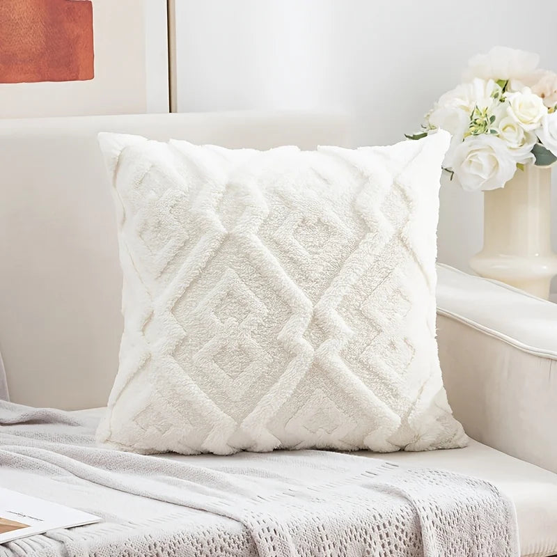 1 Pezzo Fodera Per Cuscino In Peluche Lusso A Forma Diamante Decorativa Per Divano Soggiorno Camera Da Letto