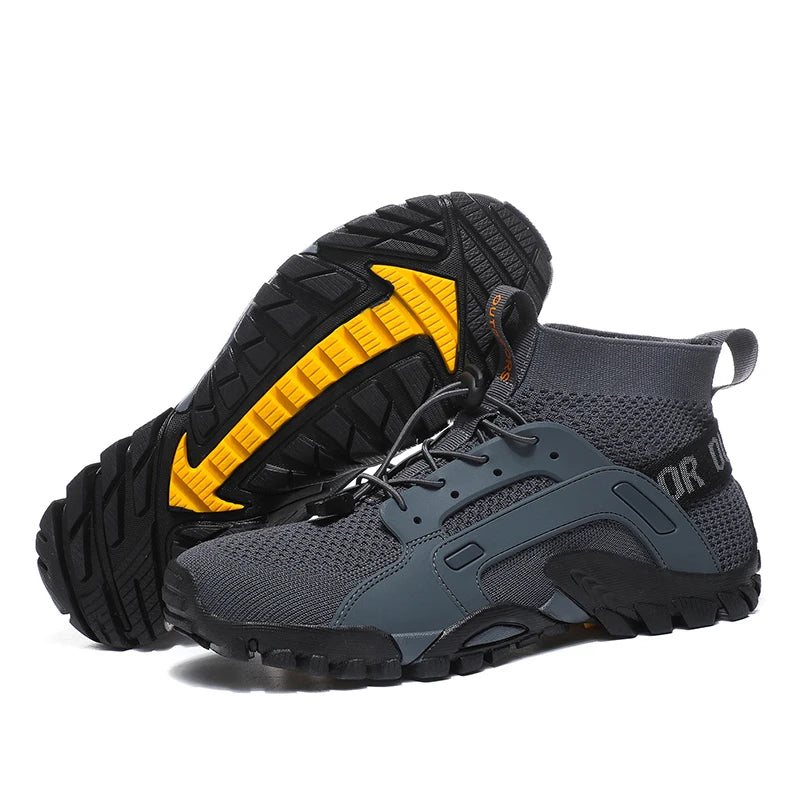 Scarpe Da Acqua Alte Uomo Ad Asciugatura Rapida Traspiranti In Mesh Antiscivolo Per Trekking E Arrampicata Slip On