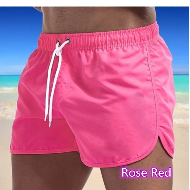 Pantaloncini da Bagno da Uomo Estivi in Microfibra Nylon Spandex Traspiranti Vita Bassa Marca Chyxingye