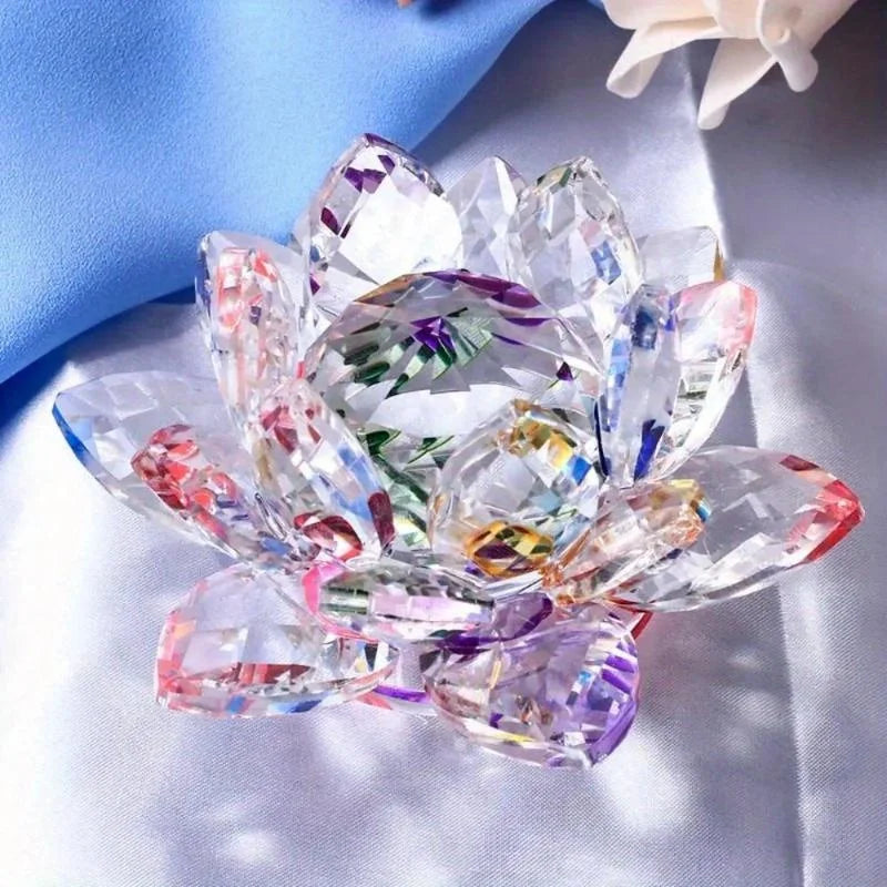 Figurina Fiore Di Loto In Vetro Cristallo Nozze E Casa Collezione Ornamenti Da Tavolo Regalo Souvenir