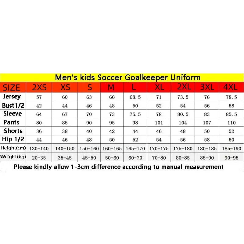 Maglie Da Portiere Da Calcio Per Bambini Adulti Personalizzate Tuta Portiere A Maniche Lunghe Uniforme Da Calcio
