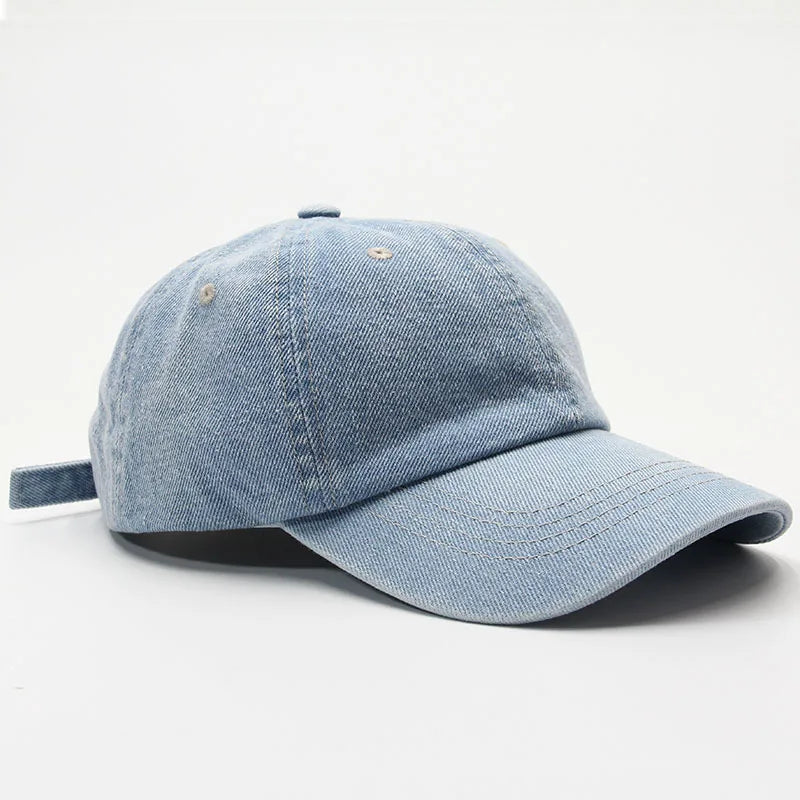 Berretto da Baseball in Cotone Denim 55-58 cm Unisex Regolabile Snapback Attività All Aperto Uomo Donna Cappello
