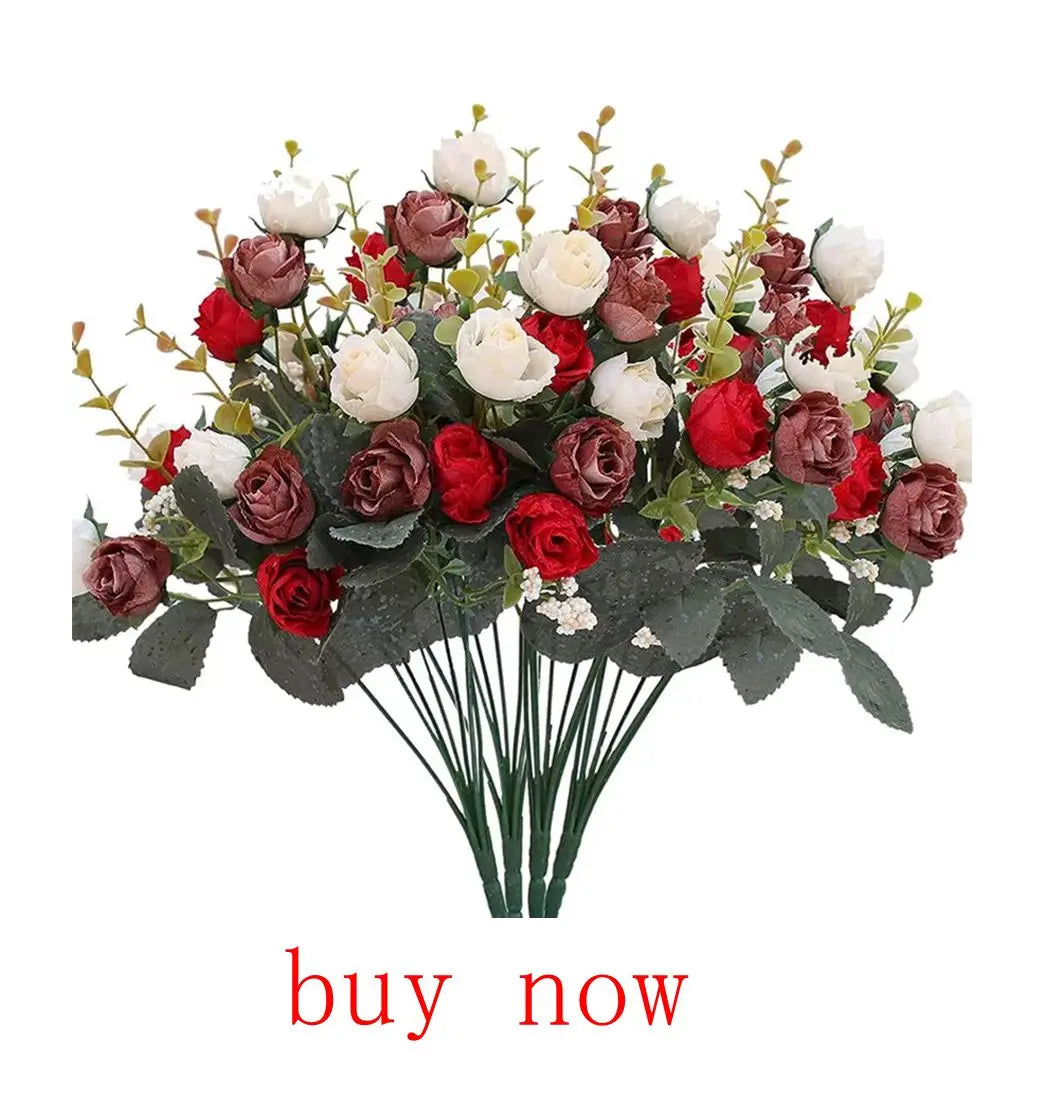 Fiore Artificiale Di Seta Giallo Margherita Mini Bouquet Per Matrimonio Vaso Da Tavolo Decorazione Casa Regalo Fai Da Te