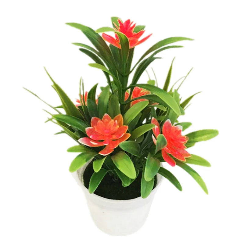 Fiori Artificiali in Vaso per Piante Decorazioni Finti in Plastica per Casa Ufficio Regalo Desktop Bonsai Festa di Nozze
