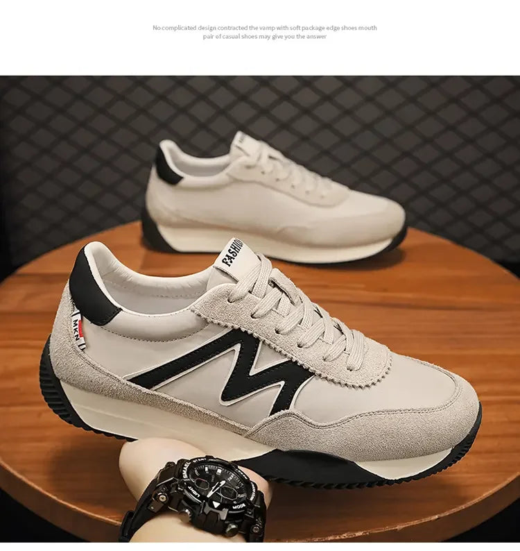 Sneakers Casual Uomo Designer Retro Scarpe Da Corsa In Microfibra Tessuto Pelle Traspirante Con Plateau Interno