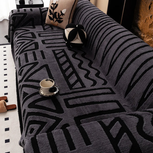 1 protezione per divano in stile nuovo bohémien, comoda coperta per divano vintage intrecciata, adatta per animali domestici, protezione antiscivolo, Lux