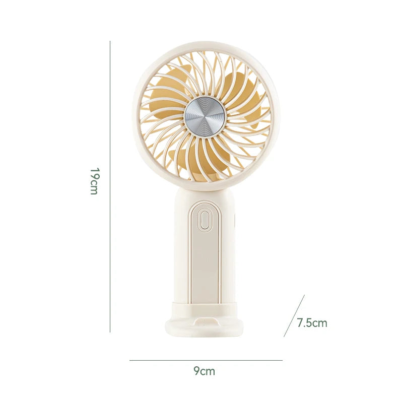 Mini Ventilatore Tascabile Sportivo Con Ricarica USB Da Tavolo Silenzioso A 3 Velocità