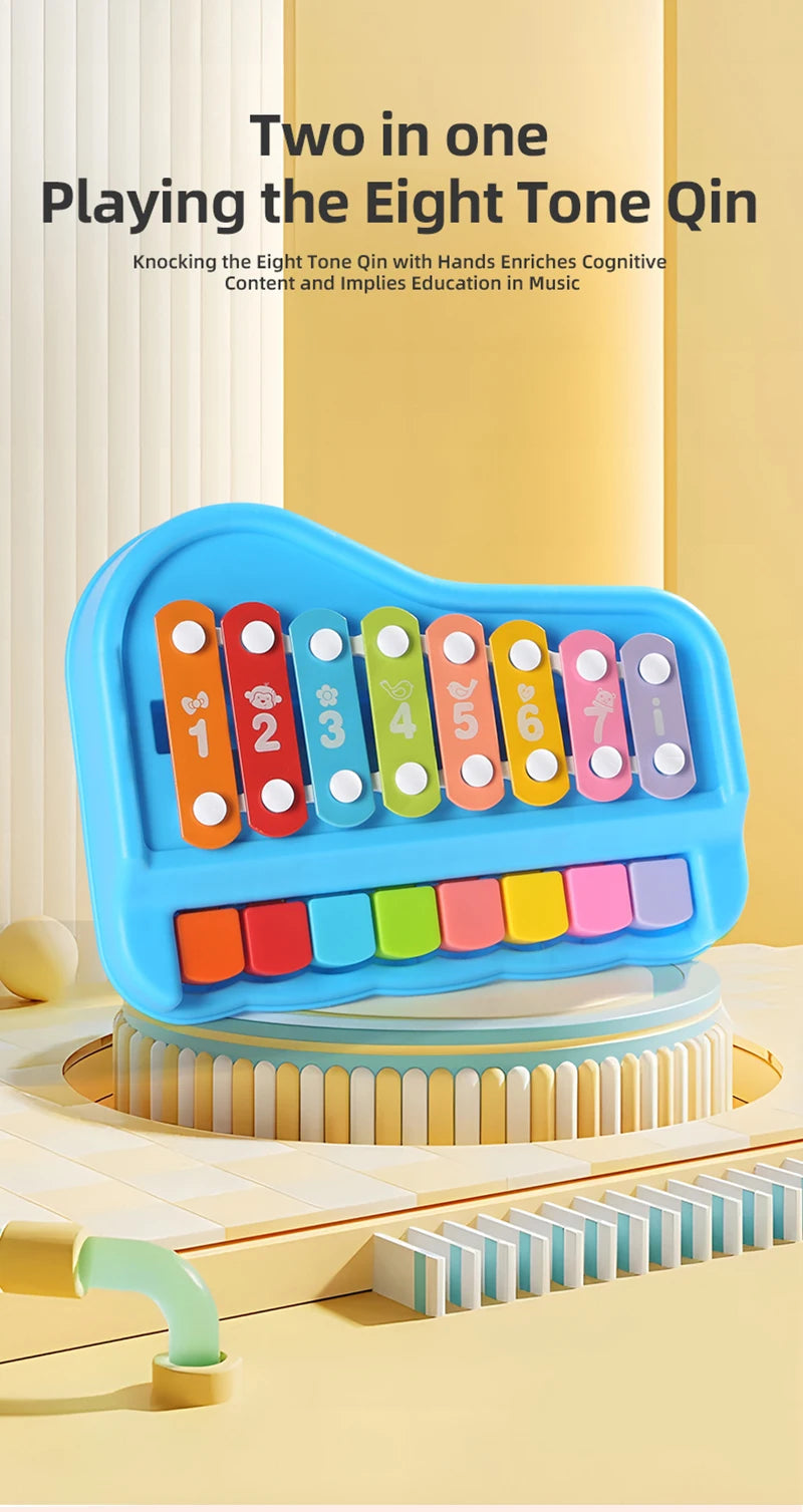 Xilofono Educativo Montessori Per Bambini A 8 Toni Strumenti Musicali Giocattoli Percussione Per 0 3 Anni