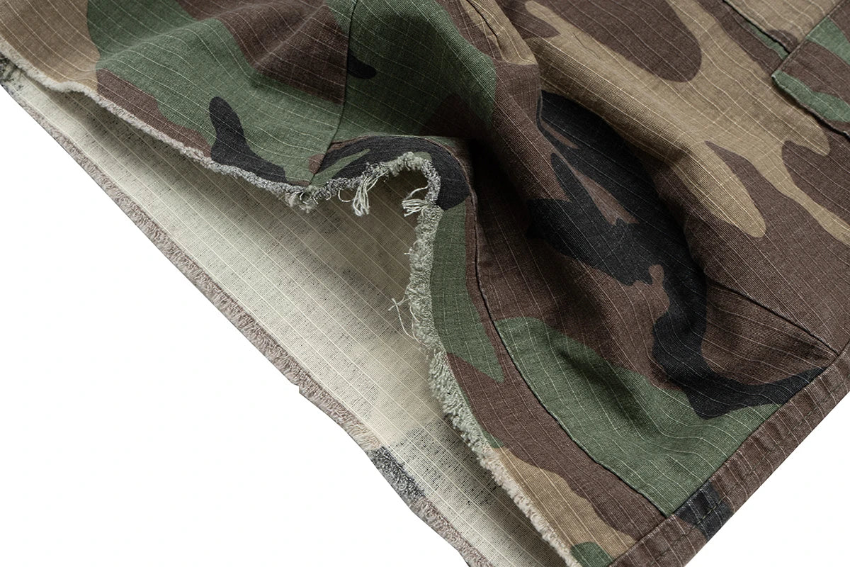Pantaloncini Corti Cargo Mimetici M65 Silhouette Da Uomo Estivi Larghi Patchwork A Gamba Larga Oversize