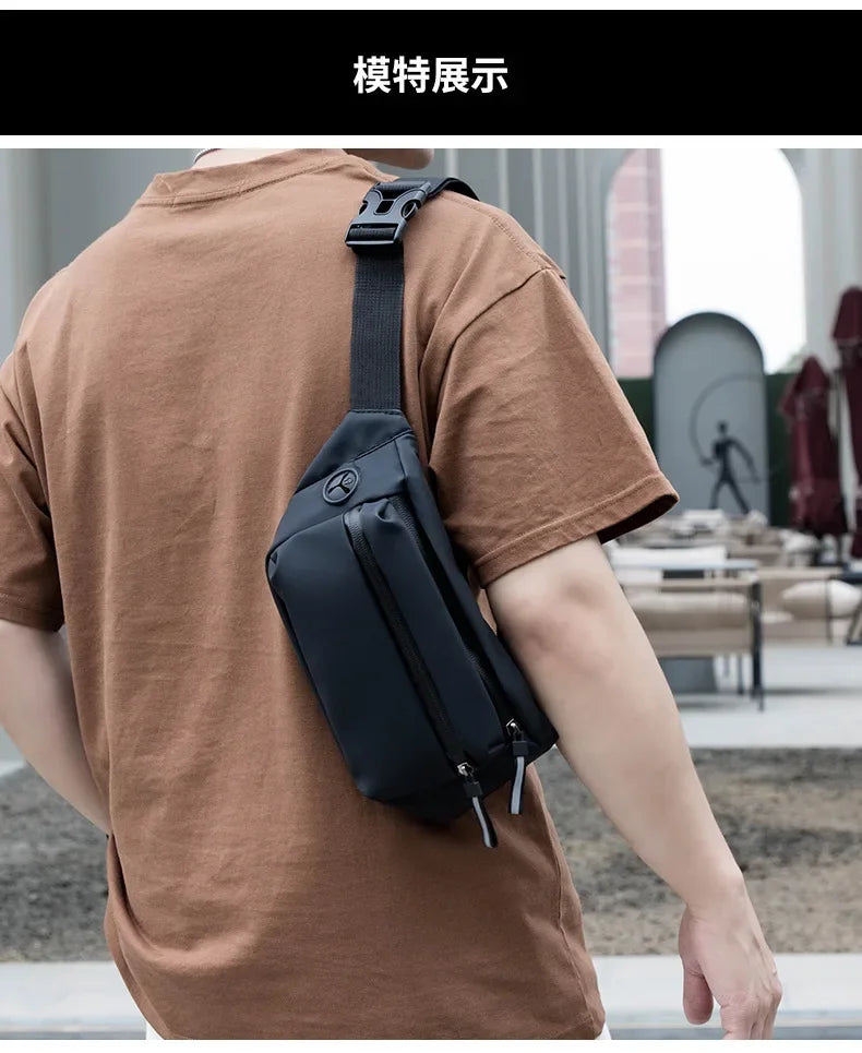 Impermeabile Borsa da Cintura Uomo Marsupio Esterno Tracolla Sportiva Per Viaggio e Attività all Aperto