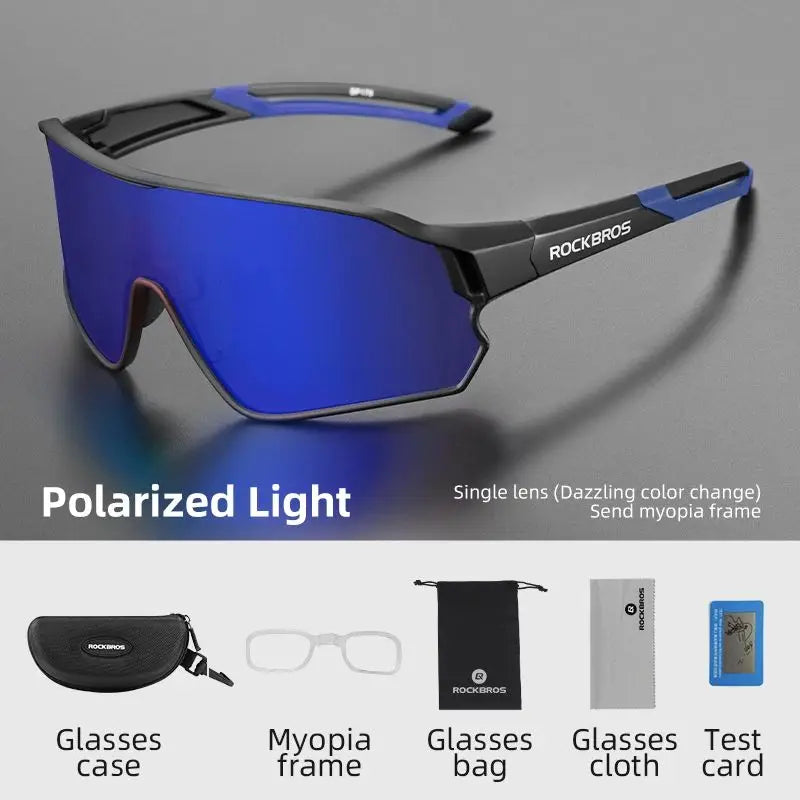 Rockbros Occhiali Da Ciclismo Polarizzati UV400 Unisex Leggeri Per MTB Road Bike Attrezzatura Sportiva