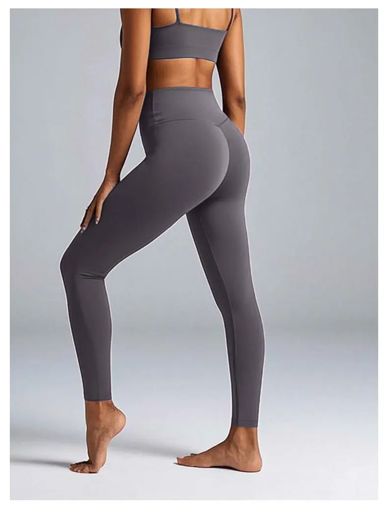 Pantaloni Da Yoga Vita Alta Per Donne Elasticizzati Quattro Direzioni Asciugatura Rapida Per Corsa Ciclismo Palestra