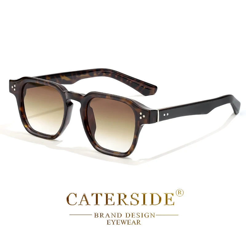 Occhiali Da Sole Quadrati Classici Unisex Da Uomo E Da Donna Di Lusso Con Inserto Centrale Temple Gradiente UV400