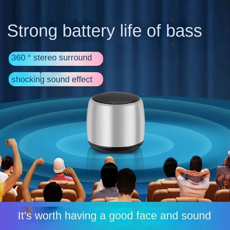 M1 Mini Altoparlante Bluetooth Portatile in Metallo con Subwoofer Integrato e Audio Wireless