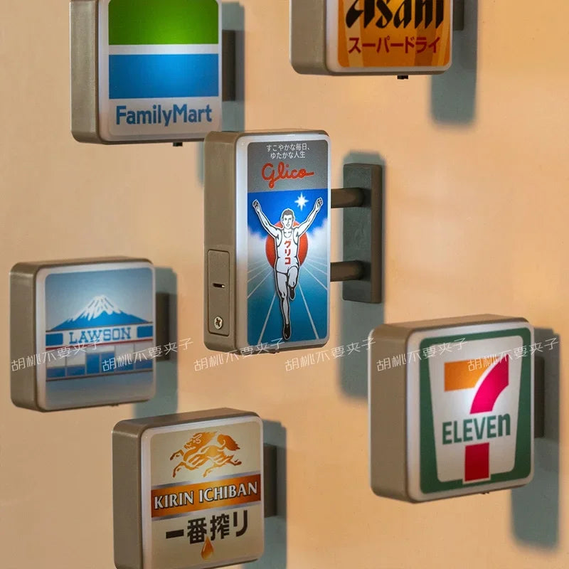 Magnete Frigo Decorativo Adesivo Insegna Luminosa Dotonbori Glico 711 Lake Kawaguchi Ko Lawson Store Foto Spot