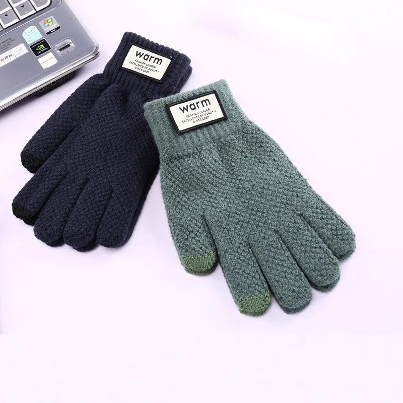 Guanti Invernali Da Uomo In Maglia Touch Screen Alta Qualità Lana Calda E Cashmere Autunno
