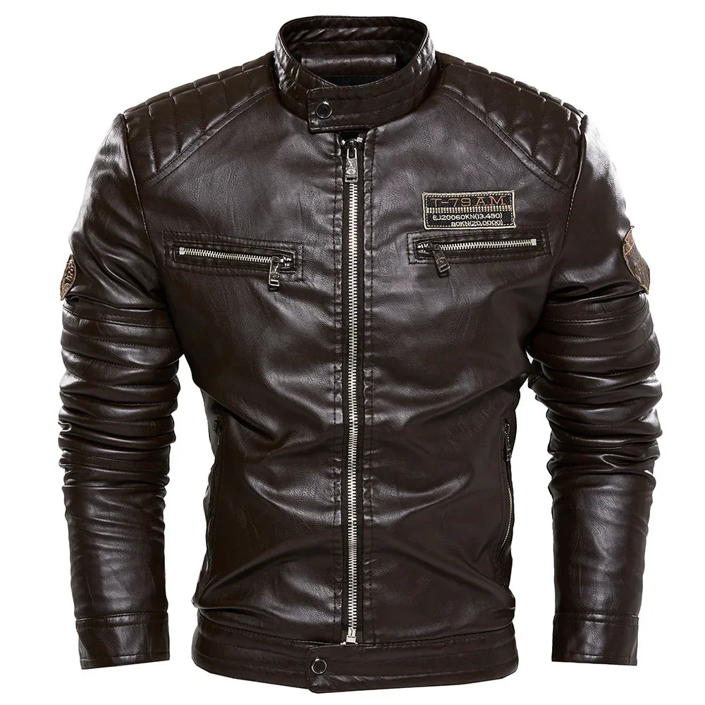 Giacca In Pelle Da Uomo Moto Blazer Streetwear Capispalla Moda Uomo Nuova Trend Esclusiva