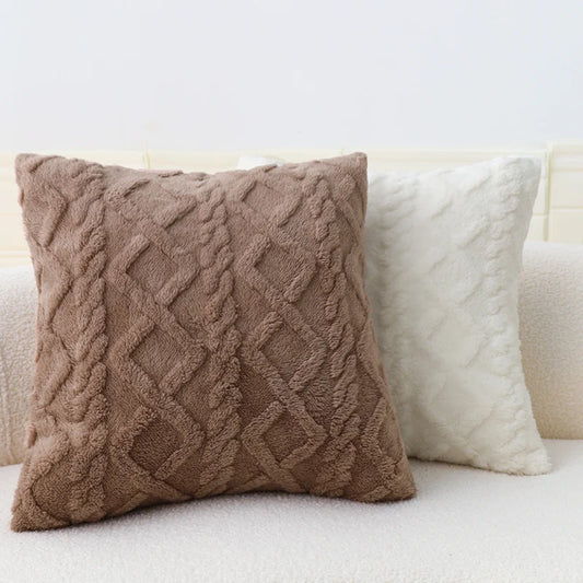 Fodera Per Cuscino In Peluche Geometrica 45x45 Cm Per Divano Soggiorno Decorativa Per La Casa