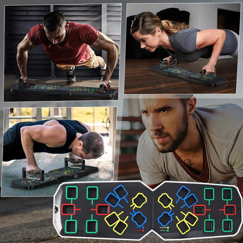 Set Di Tavole Push Up Multifunzionali Portatili Con Manici Per Allenamento Petto Addome Braccia Schiena Fitness